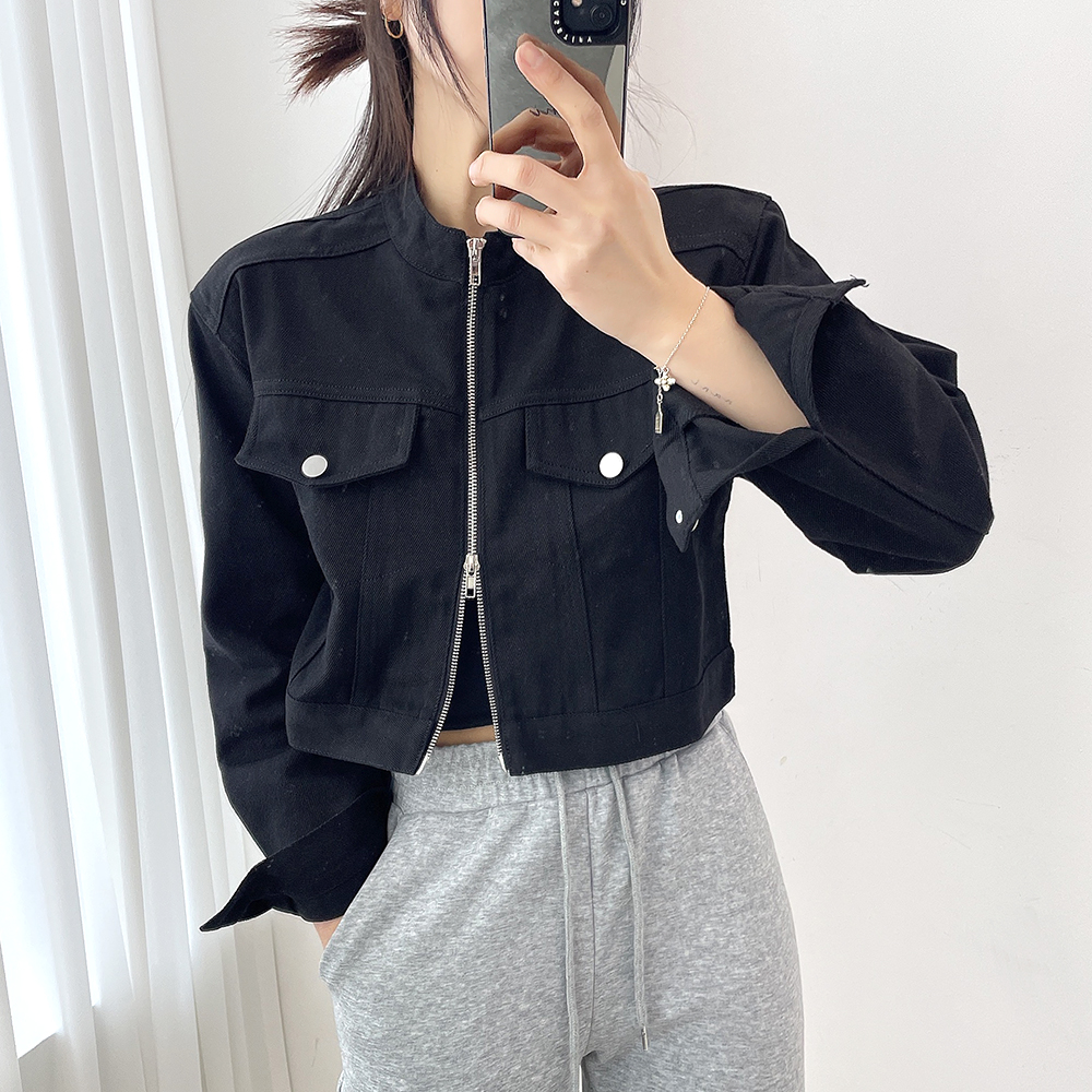 ノーカラー2WAYクロップドジャケット | ファッション通販サイト NUGU