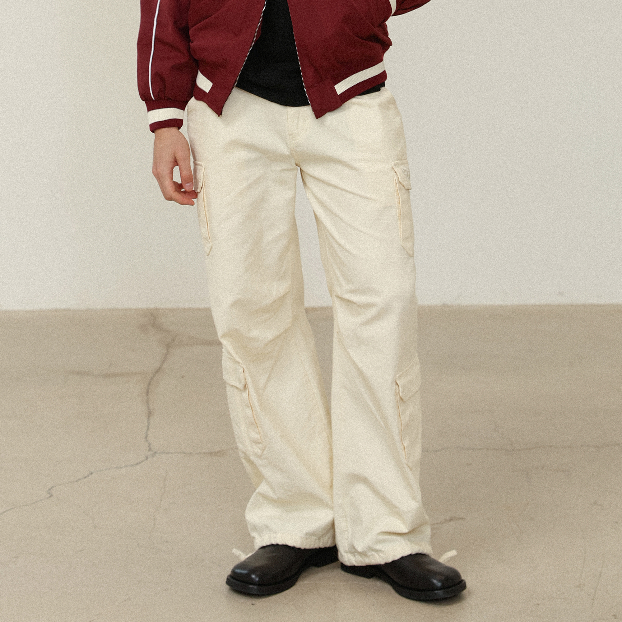 Tail Point Cotton Cargo Pants - IVORY | ファッション通販サイト NUGU