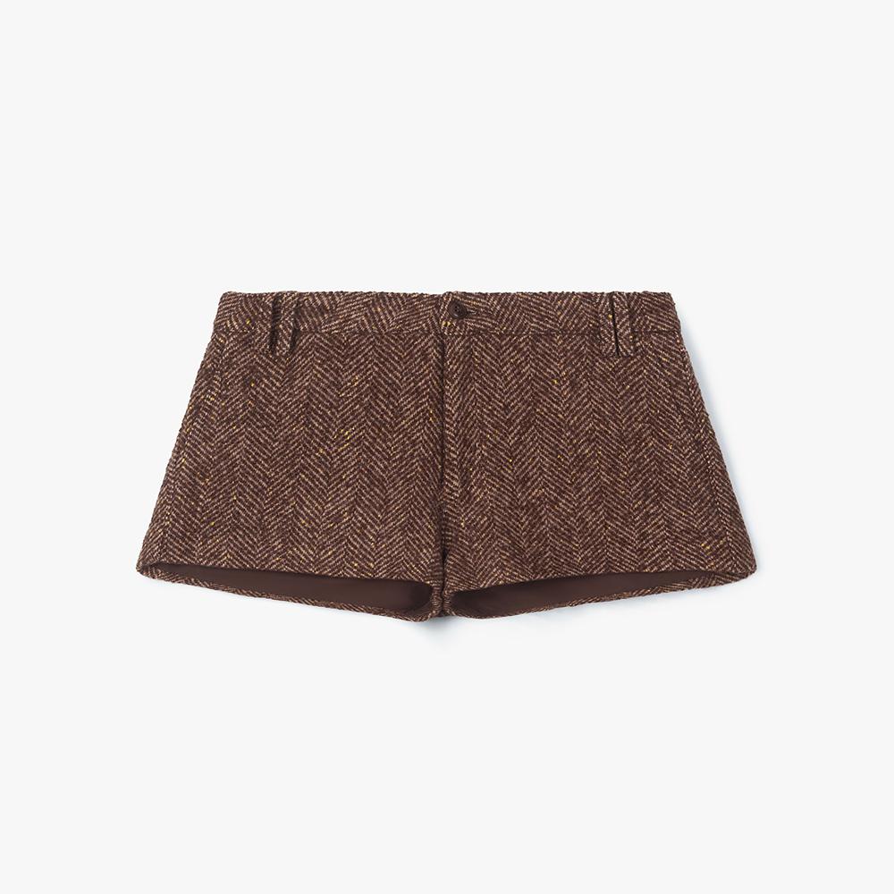 Herringbone Shorts_Brown