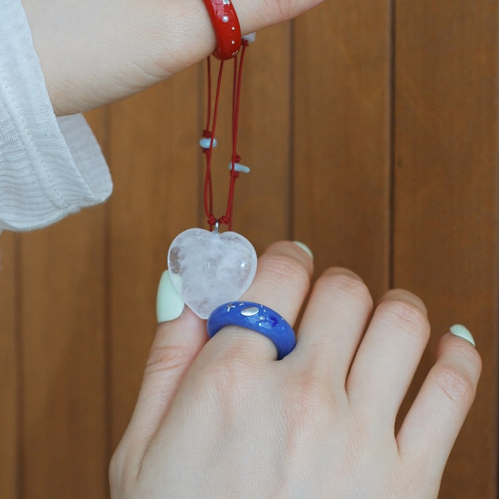 [韓国人気ジュエリー] nff Oval Point Ring Blue oval point ring | ファッション通販サイト NUGU