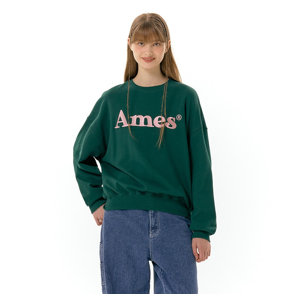 ★AMES-WORLDWIDE★BASIC LOGO SWEATSHIRT GREEN★正規品/送料込 BASIC LOGO SWEATSHIRT GREEN | ファッション通販サイト NUGU