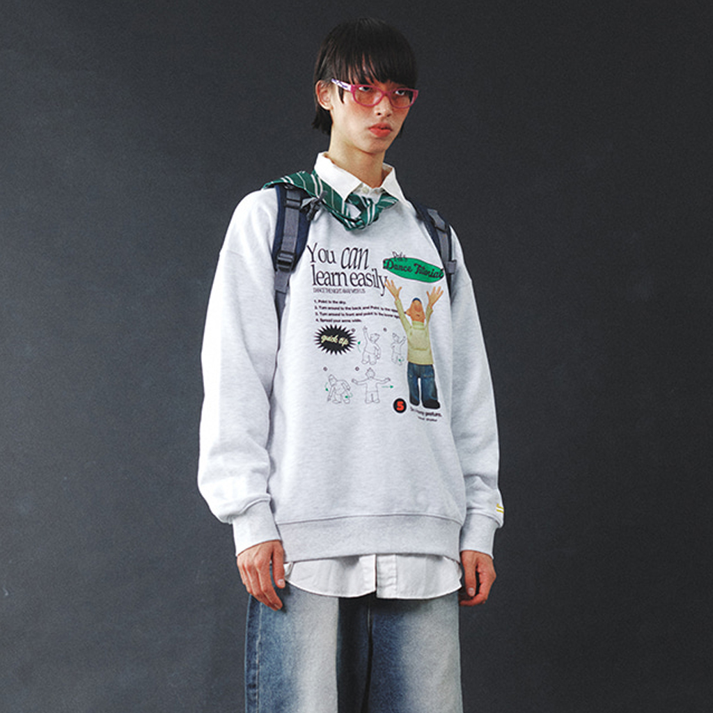 ★MAINBOOTH★[Pat&Mat] Tutorial Sweatshirt(CLOUD GRAY)★人気 Pat&Mat] Tutorial Sweatshirt(CLOUD GRAY) | ファッション通販