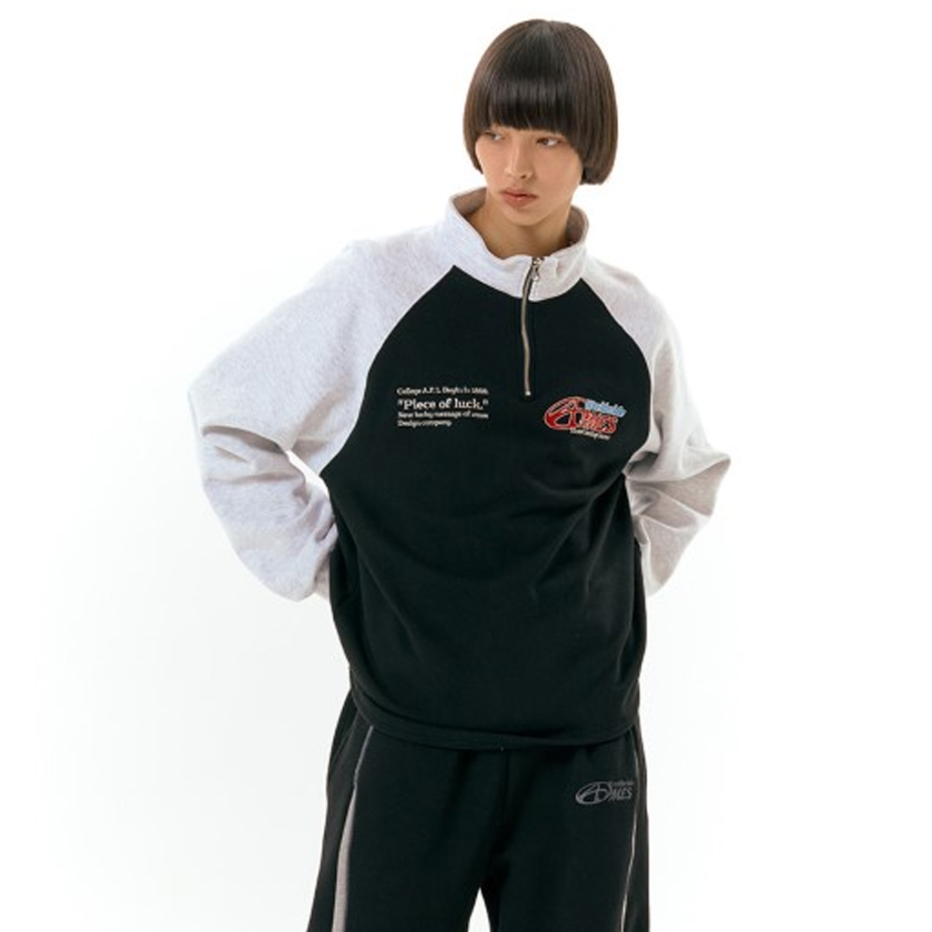 SYMBOL LOGO HALF ZIP UP BLACK | ファッション通販サイト NUGU