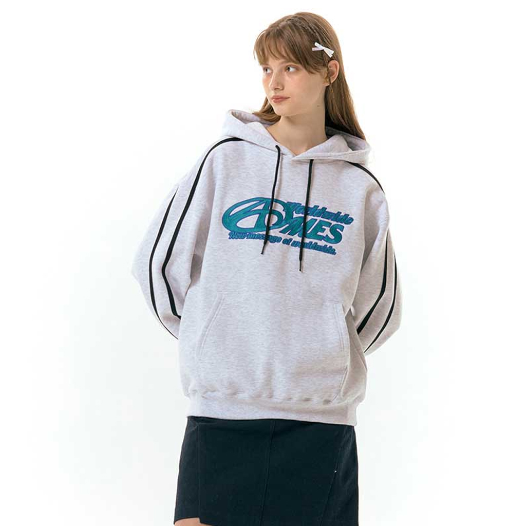 ★AMES-WORLDWIDE★ SYMBOL LOGO EMBROIDERY HOODIE GR★正規品 UNISEX】AMES WORLDWIDE／SYMBOLロゴ フーディー | [公式