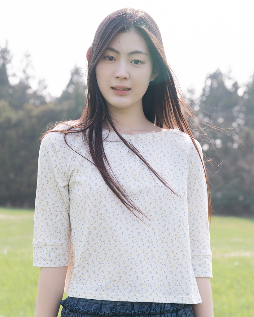 BALLOON PATTERNED RAGLAN T-SHIRT, IVORY