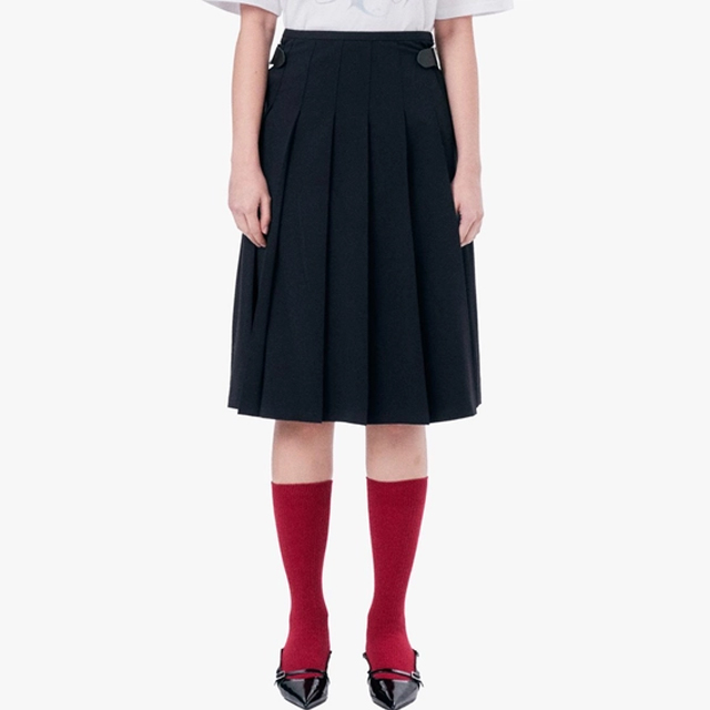 スカート HALOMINIUM Midi pleated wrap skirt MIDI PLEATED WRAP SKIRT 3 / GRAY – HALOMINIUM