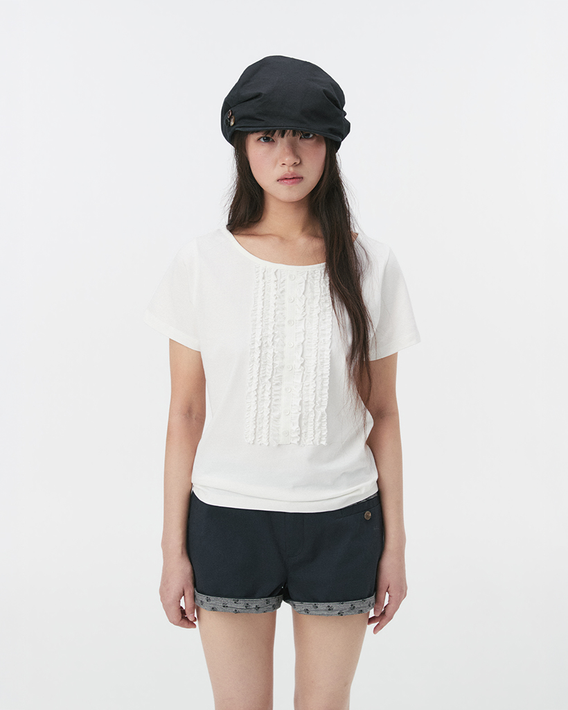 VINTAGE DRAPED CAP, BLACK