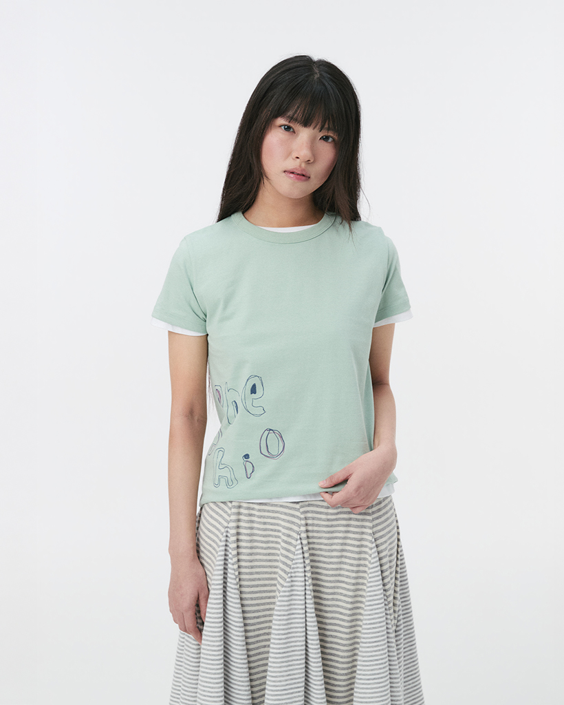 CRAYON LOGO GRAPHIC T-SHIRT, MINT
