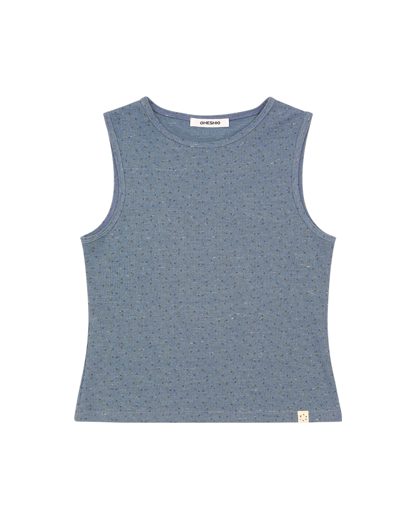BALLOON PATTERN SLEEVELESS, BLUE
