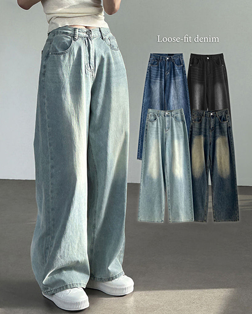 4color)[丈が選べる]裏起毛ハイウエストデニムパンツ | ファッション