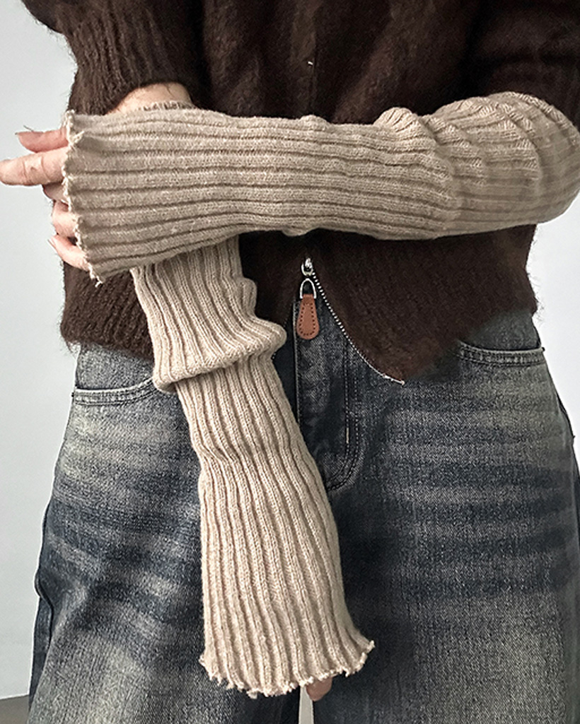 リブニットアームウォーマー