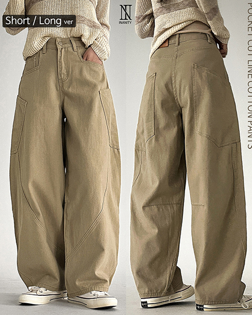 ハイウエスト バルーン コットンパンツ