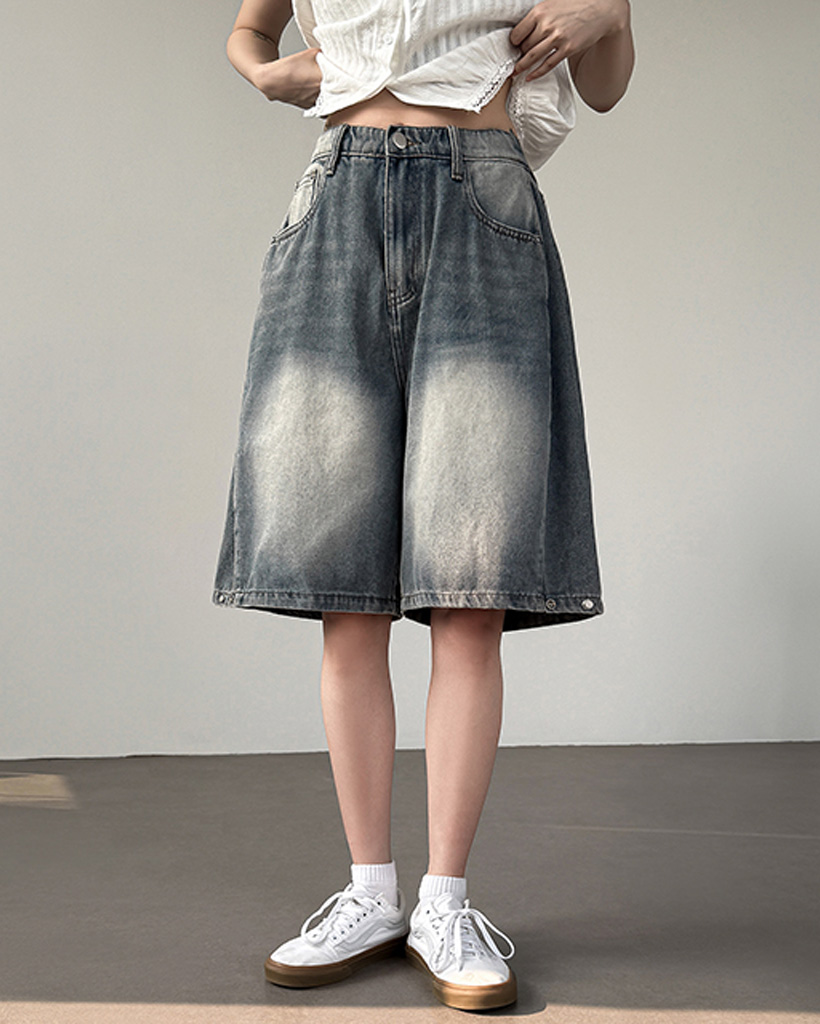 (3color)ヴィンテージウォッシュバミューダパンツ