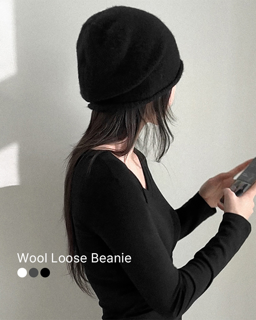 (3color)ウールルーズビーニー