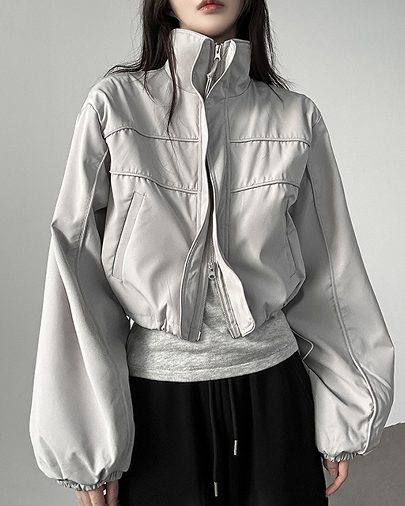 (3color) ハイネック ゴープコア ストリング ウインドブレーカー ジャンパー