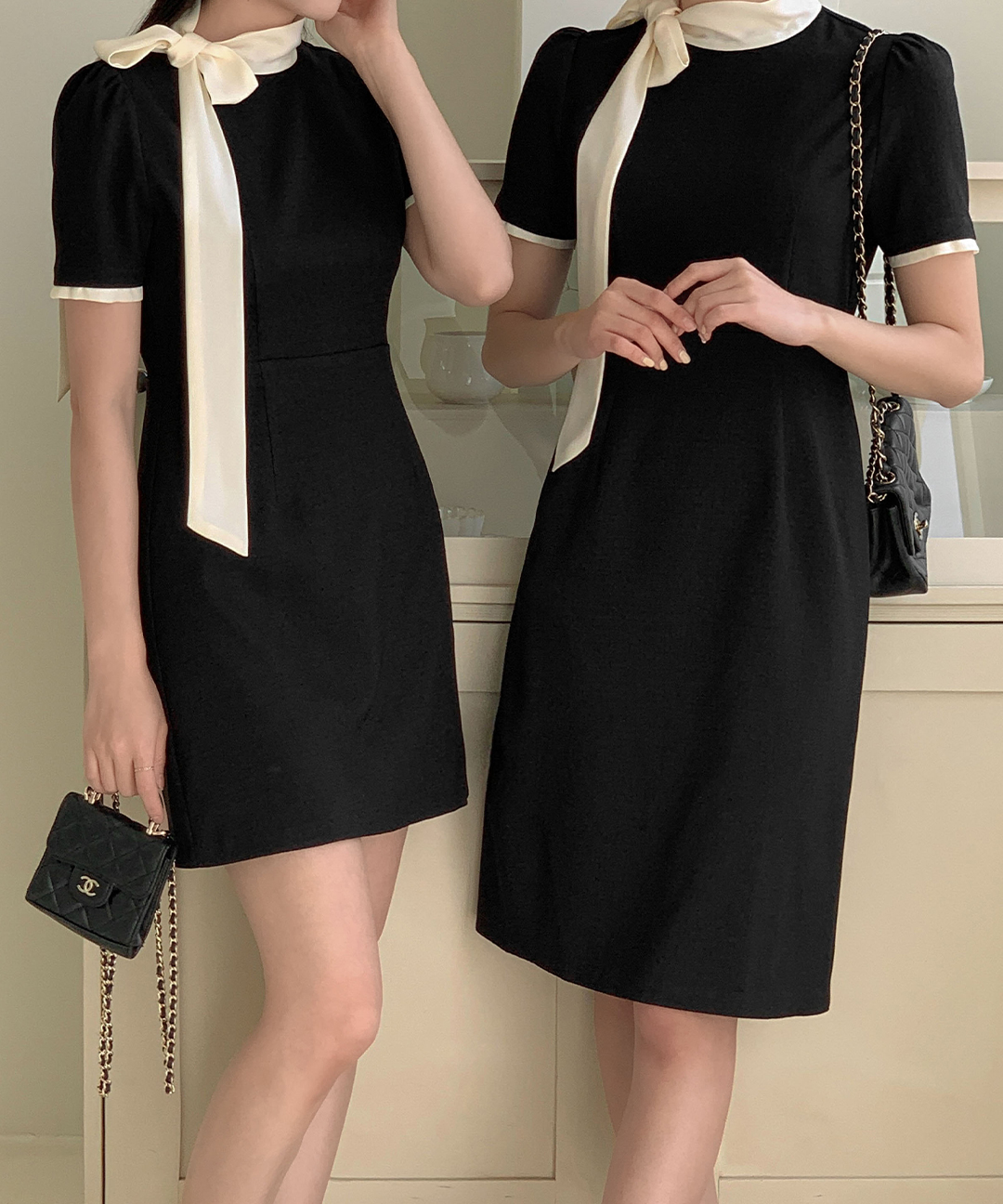 【オケージョン】[original/S-L]タイツイードワンピース