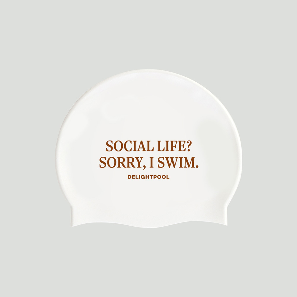 Sorry, I swim Swim Cap - White