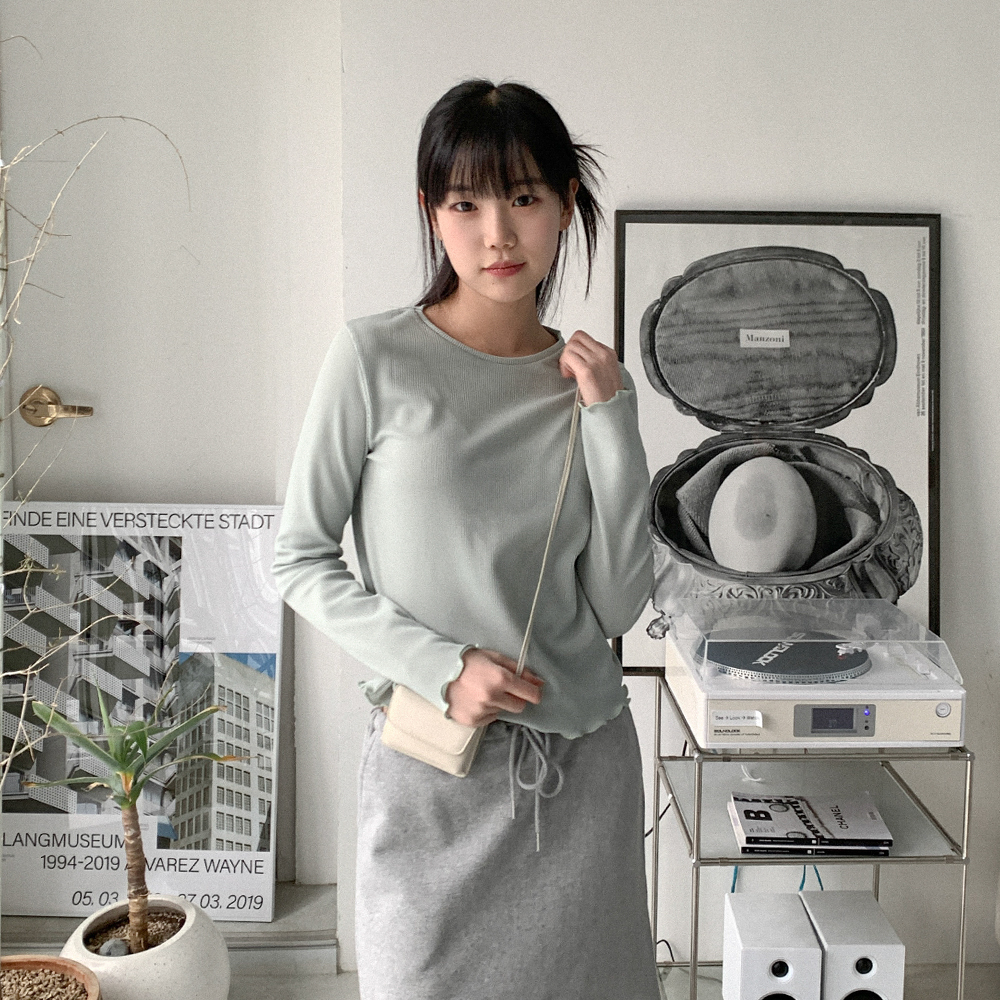 ワッフル長袖Ｔシャツ