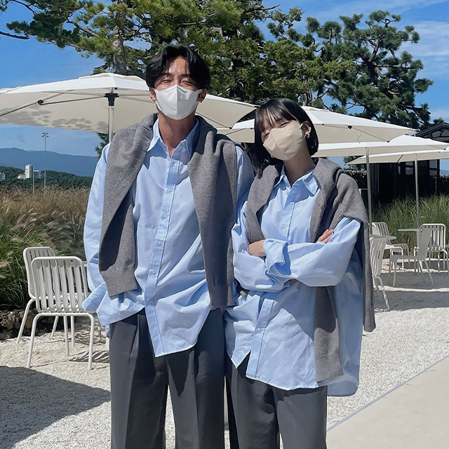 (UNISEX) ミニマルオーバーサイズシャツ