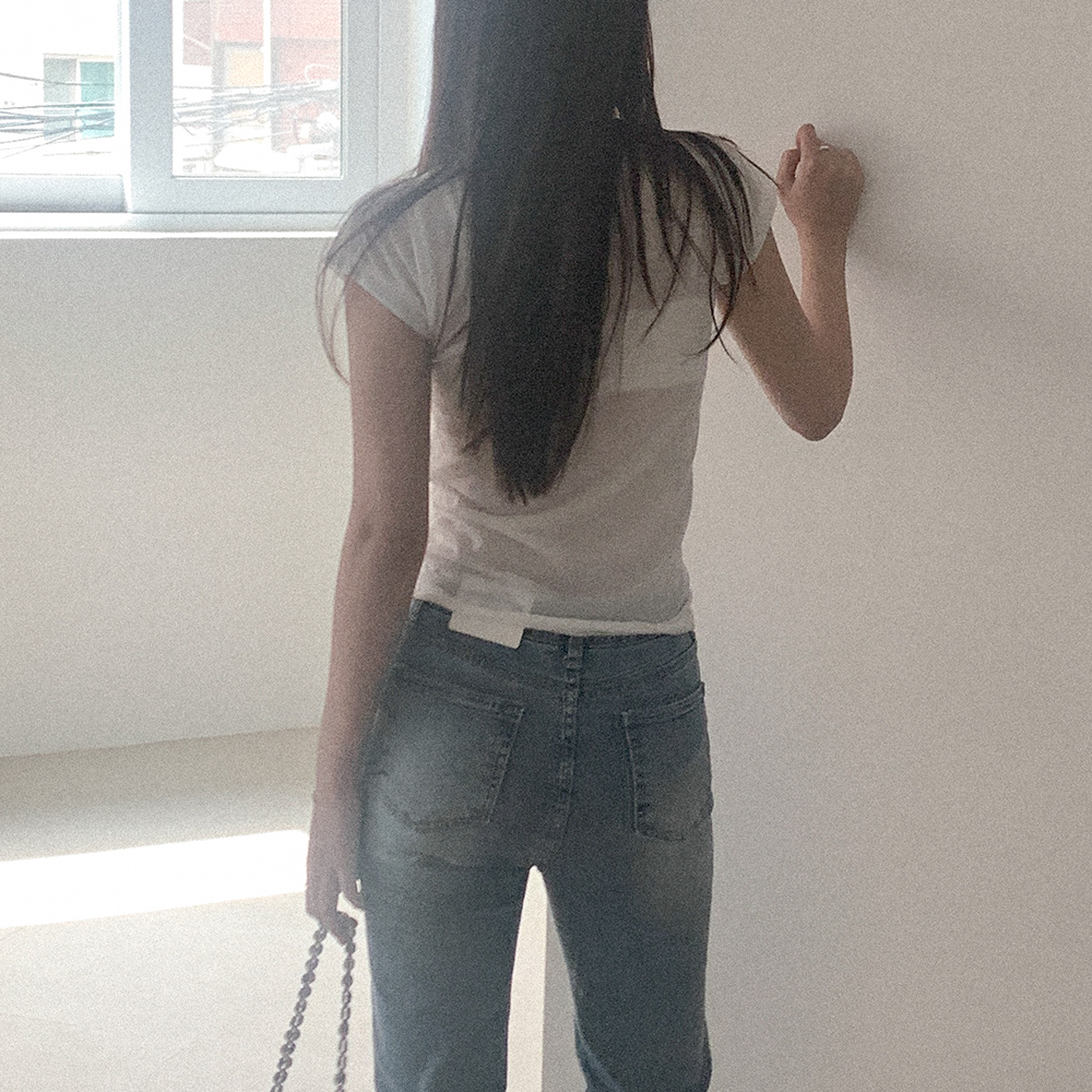 Clページ　シースルー半袖 シースルー トップス 半袖[品番：KH000010581]｜VIVID LADY