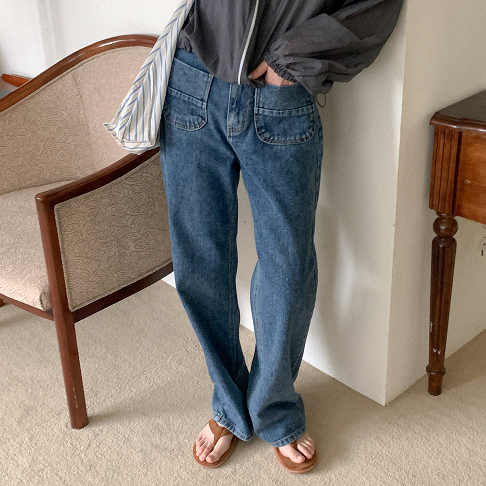 ハイウエストストレートデニムパンツ | ファッション通販サイト NUGU