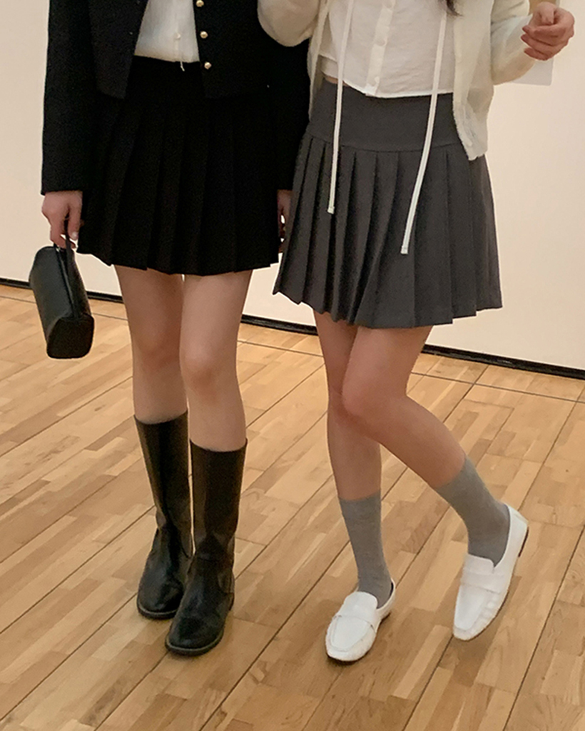 original]インナーパンツ付きプリーツAラインミニスカート
