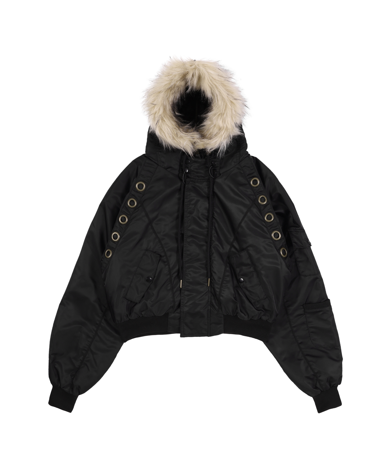 EYELET FUR MA-1 (BLACK) F25ZA003 | ファッション通販サイト NUGU