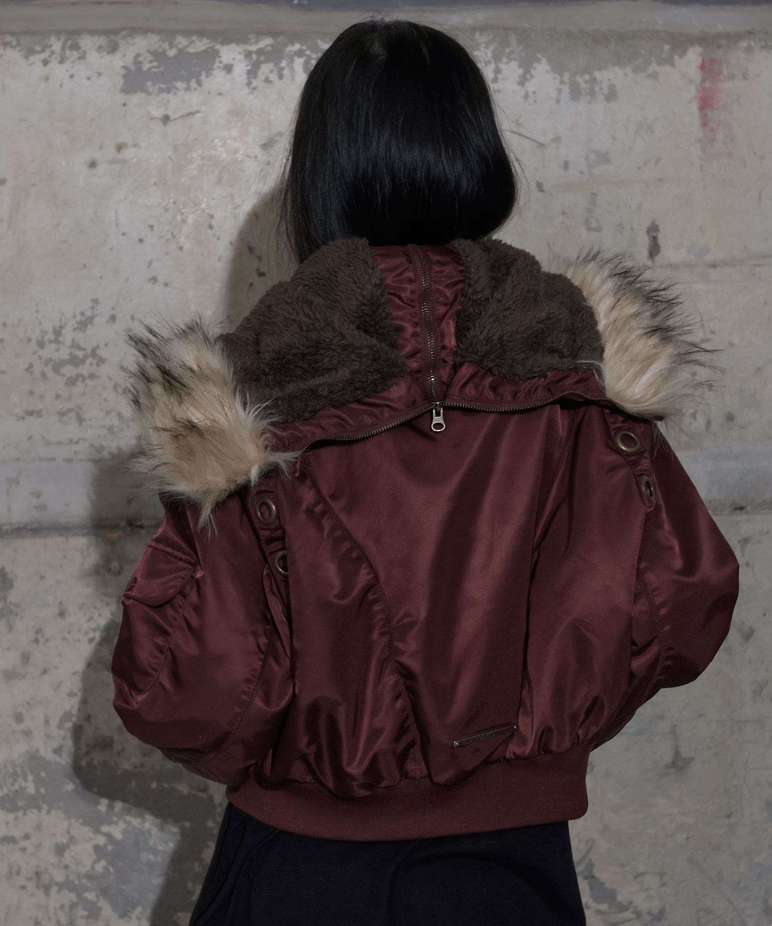 EYELET FUR MA-1 (BURGUNDY) F25ZA003 | ファッション通販サイト NUGU