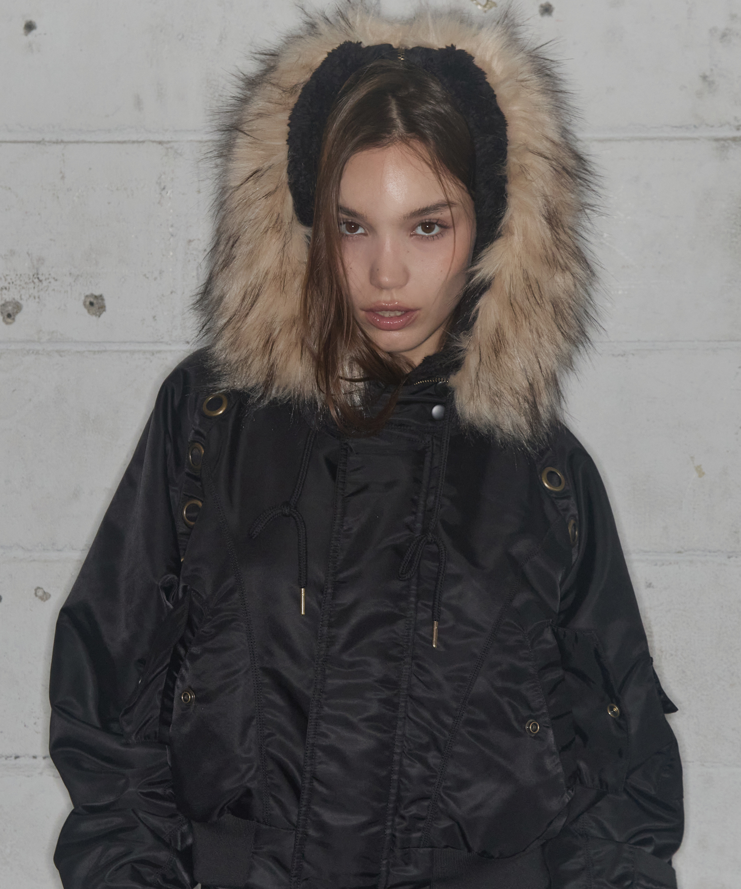 EYELET FUR MA-1 (BLACK) F25ZA003 | ファッション通販サイト NUGU