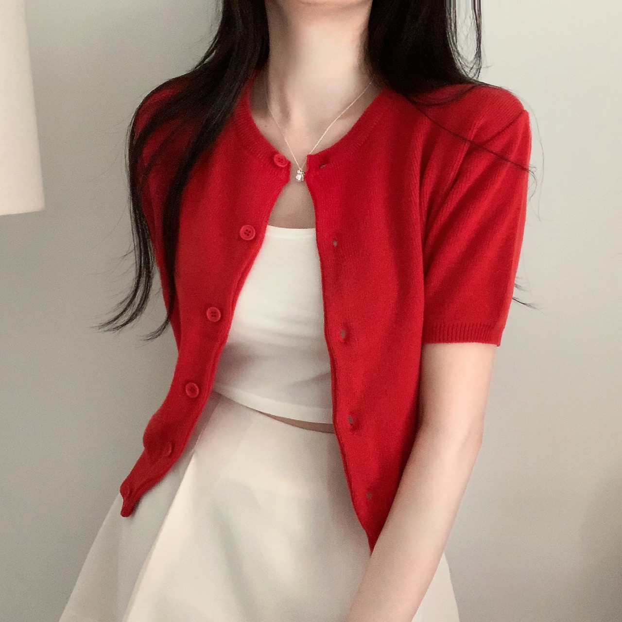 8color)半袖ニットカーディガン | ファッション通販サイト NUGU