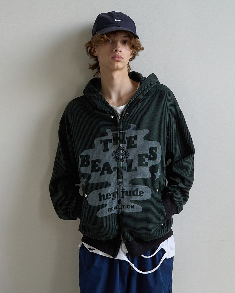 The Beatles] Judy Pop Hood Zip-up(GREEN) | ファッション通販
