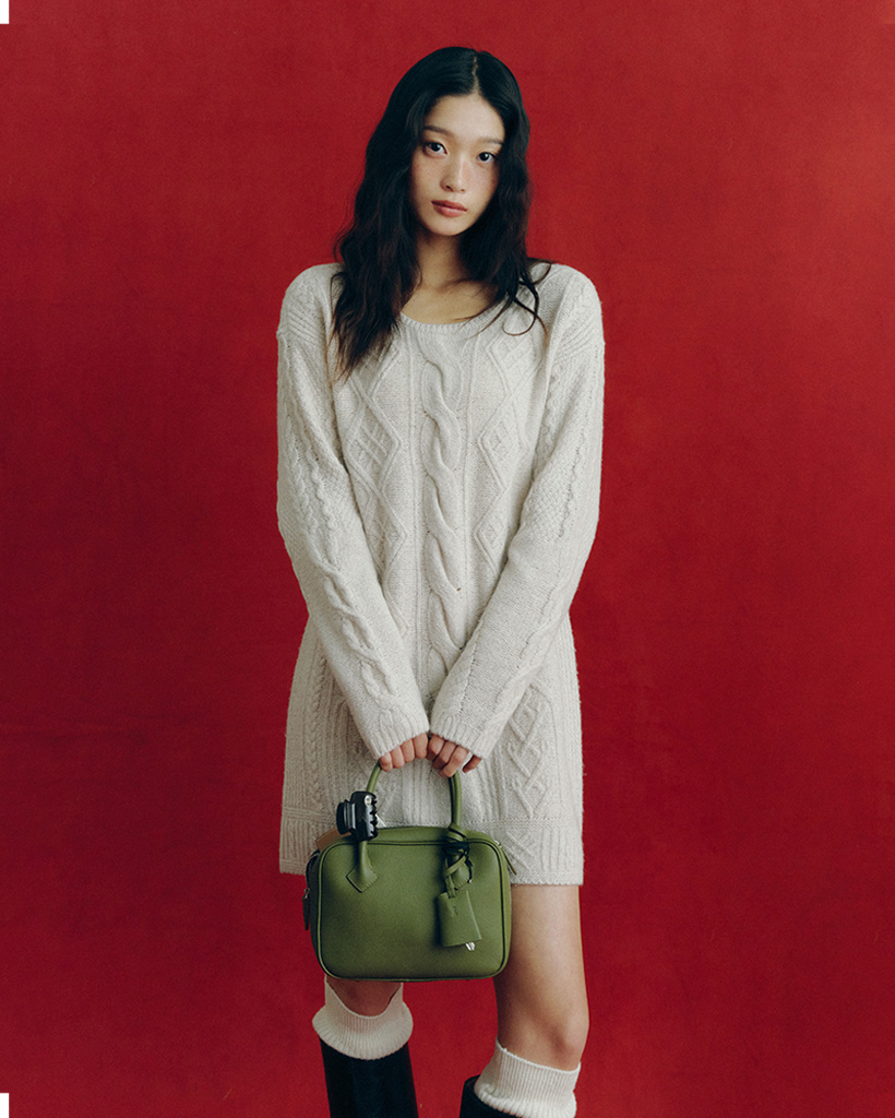 [nugu限定商品] Lumi Wool Cable Knit Ops (Beige)