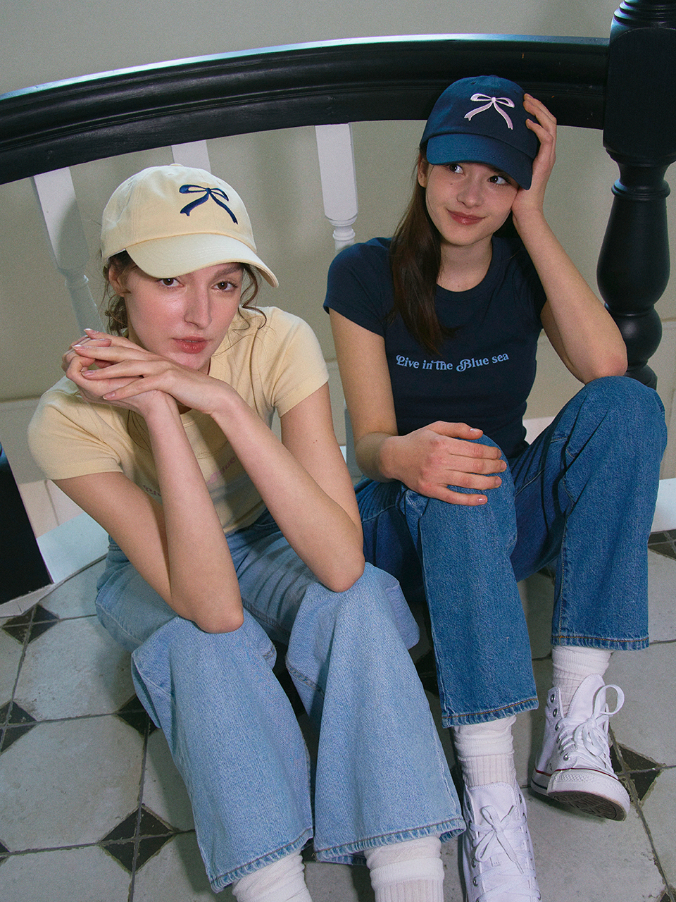 Anna ribbon ball cap_2colors | ファッション通販サイト NUGU