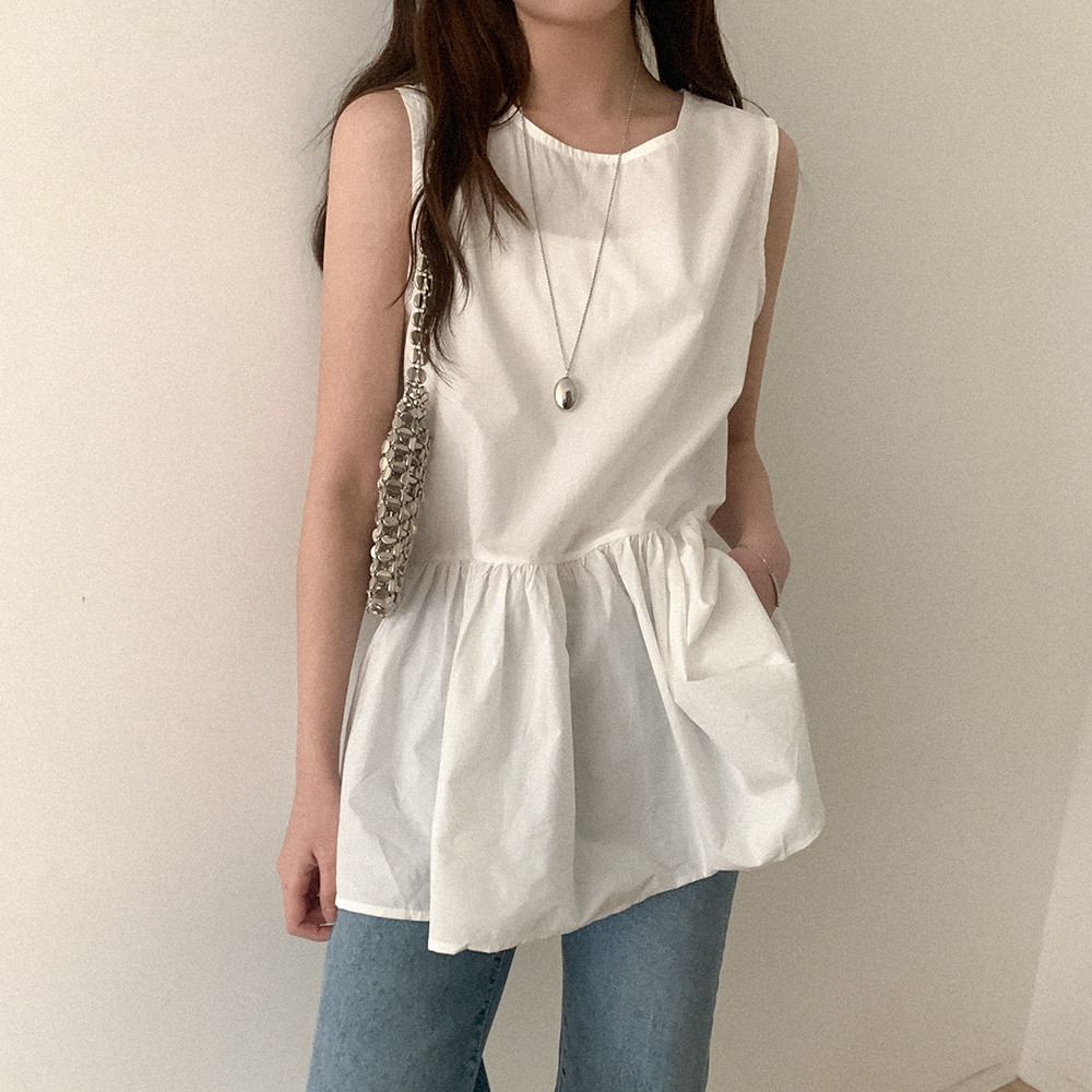 コットンフリルチュニック