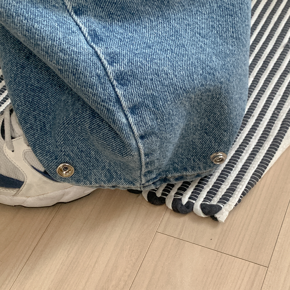 ワイドスナップボタンデニムパンツ | ファッション通販サイト NUGU