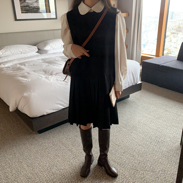 プリーツノースリーブワンピース | ファッション通販サイト NUGU