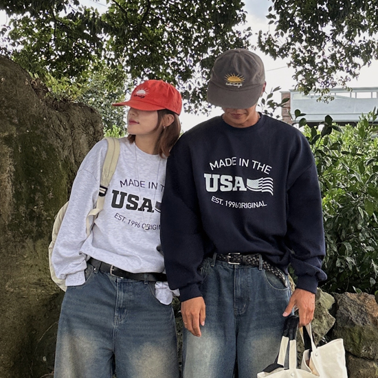 [UNISEX]プリントオーバーサイズスウェット