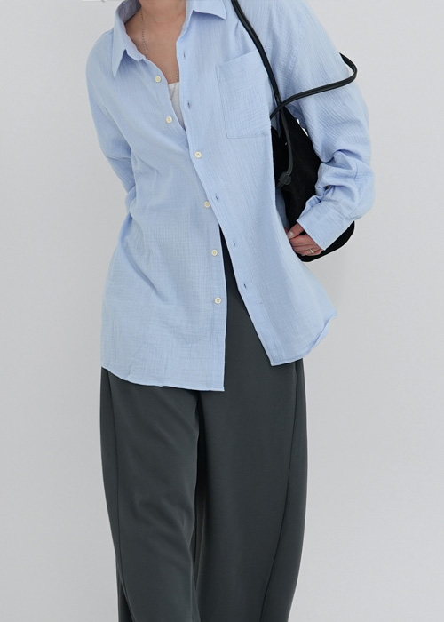 (unisex)レイヤードオーバーサイズシャツ