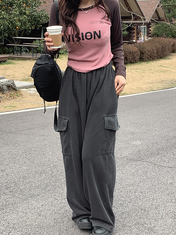 ユニセックスピグメントカーゴパンツ nugu hoop