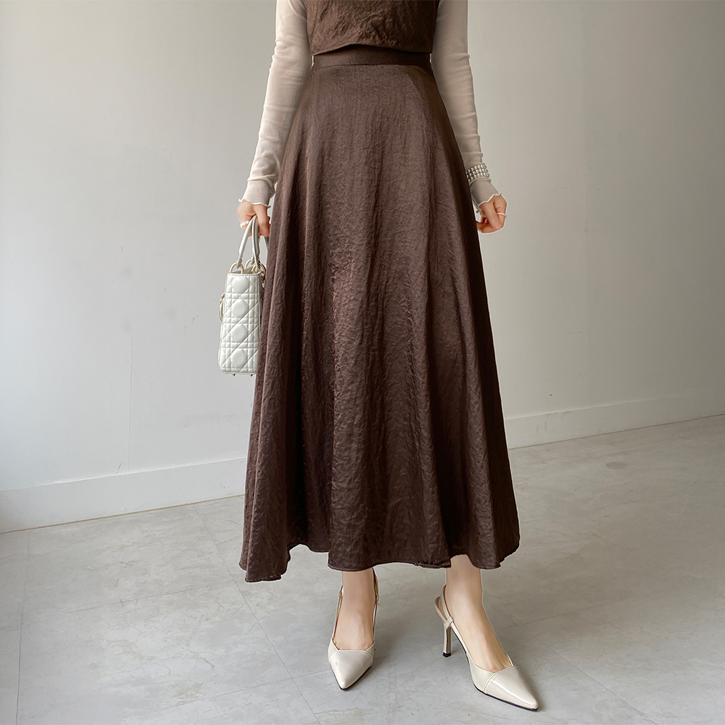 【riisa】ENFOLD サテンロングスカート riisa】ENFOLD サテンロングスカート 未使用級✨エンフォルド