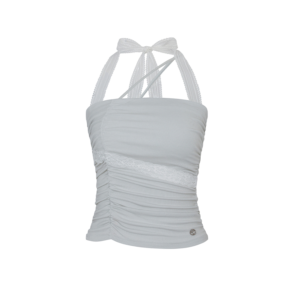 ANGEL SHIRRING TOP light mint