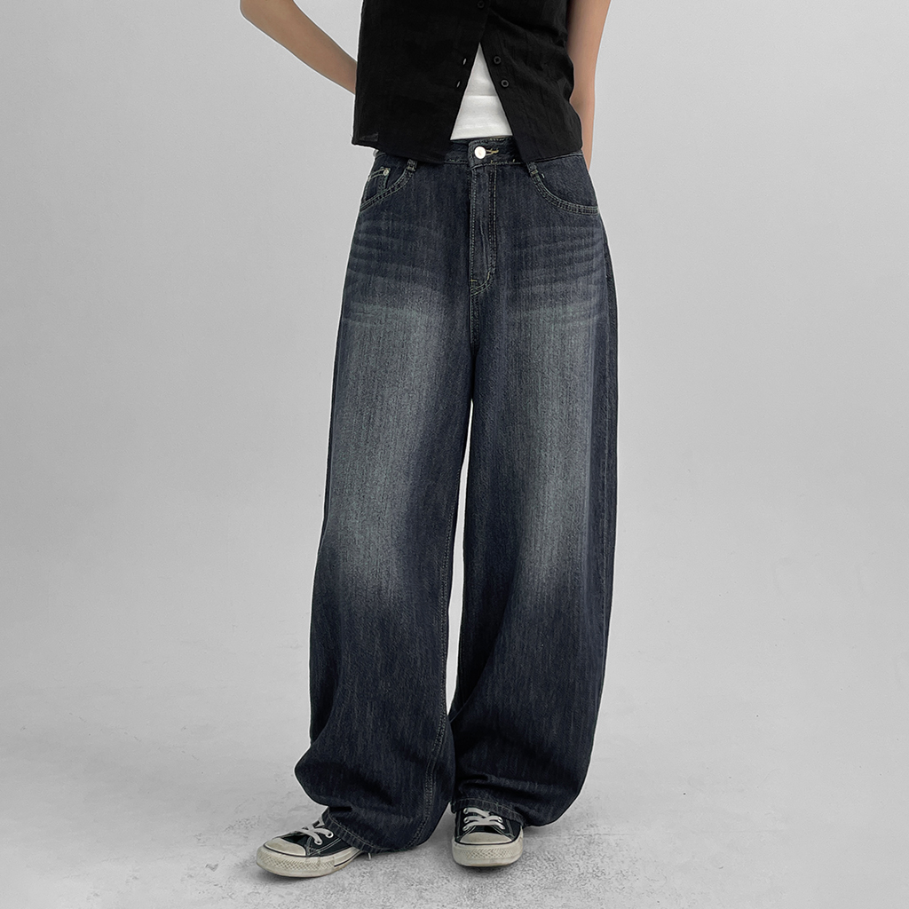 スレスワイドブーツカットデニムパンツ | ファッション通販