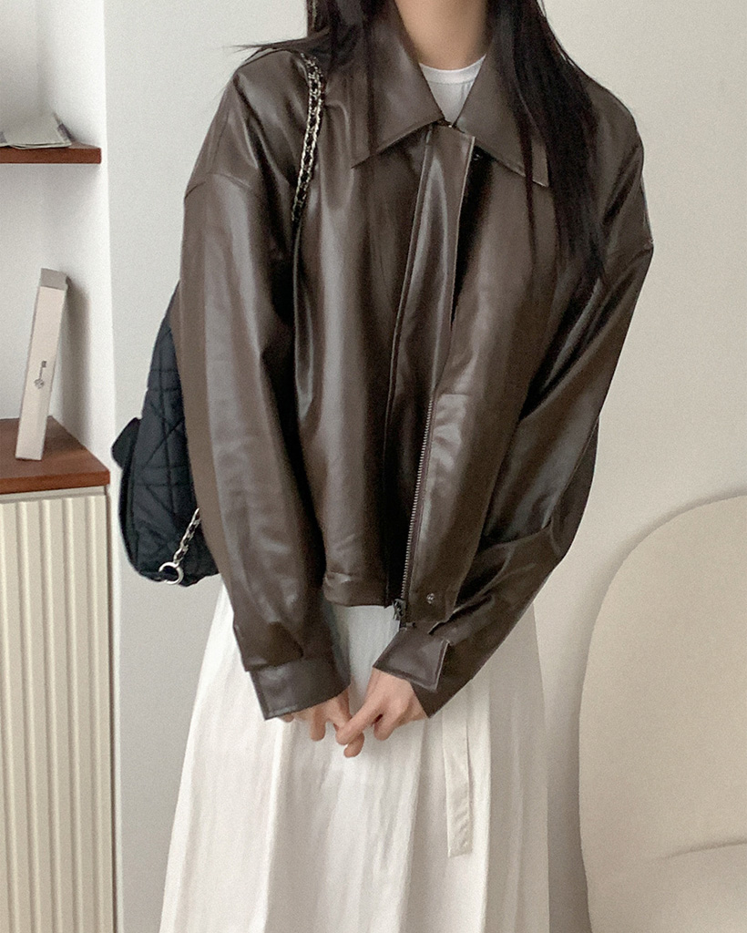 coppingzone レザージャケット ジップアップレザージャケット | ファッション通販サイト NUGU