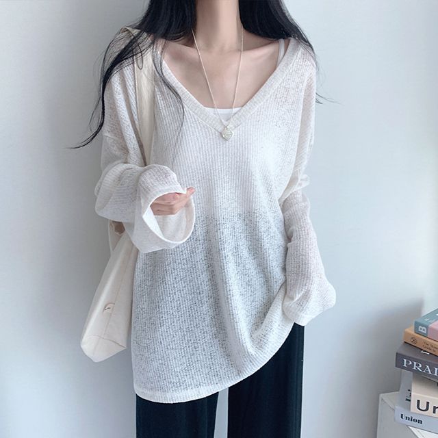 toogood オーバーサイズ リネン カットソー オーバーサイズリネンシースルー長袖ロングTシャツ