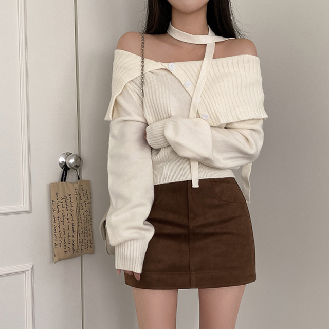 タイセットルーズフィットニットオフショル | ファッション通販サイト NUGU