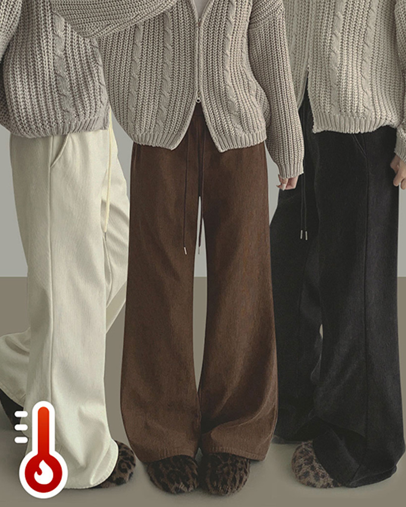 [選べる着丈]コーデュロイ裏起毛パンツ
