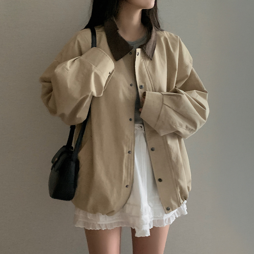 オーバーサイズバイカラーストリングジャケット | ファッション