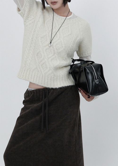 ツイスト半袖ニット