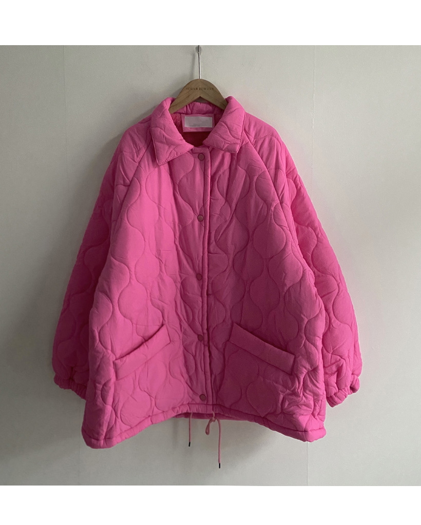 裏地起毛] オーバーサイズキルティングダウンジャケット(6color