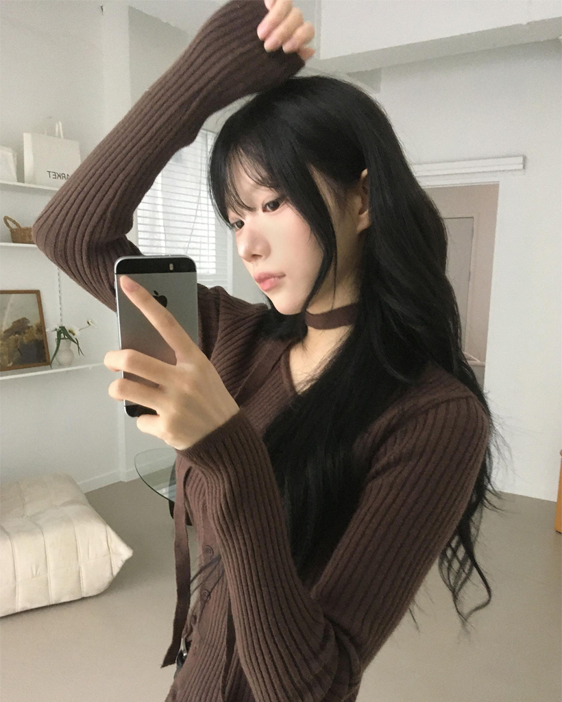 [タイセット/7color]タイカーディガンリブスリムニット